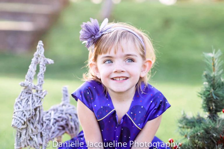 loving photography for holiday season bright purple and green colors next to small pine tree and other holiday decorations by danielle jacqueline in olive branch ms