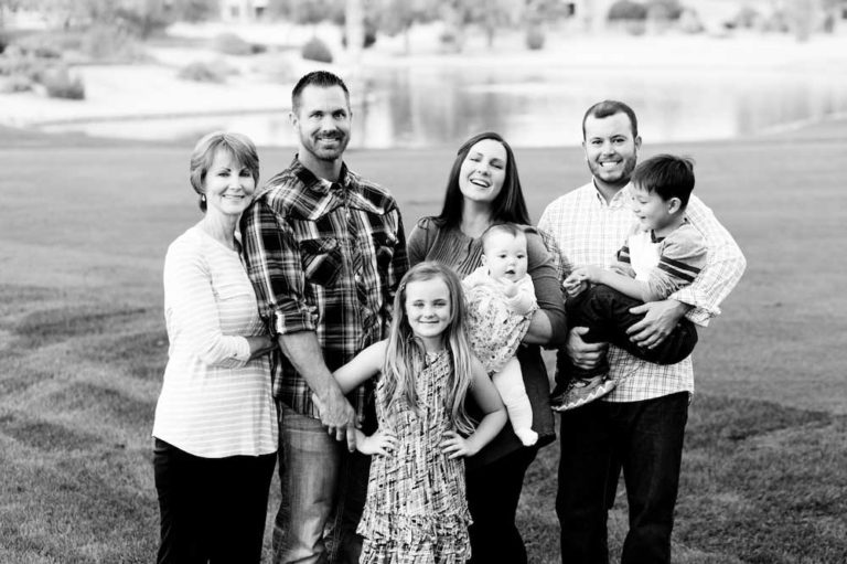 pond background extended family photo with children and stepfather grandmother grassy area by danielle jacquleine in olive branch ms