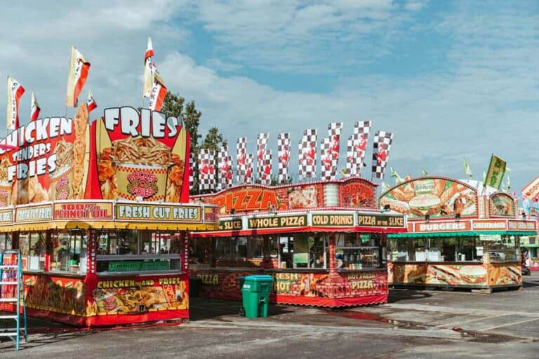 food vendor stands empty deserted fairgrounds at the landers center in southaven near memphisbefore midsouth opening in september 2022 by danielle jacqueline